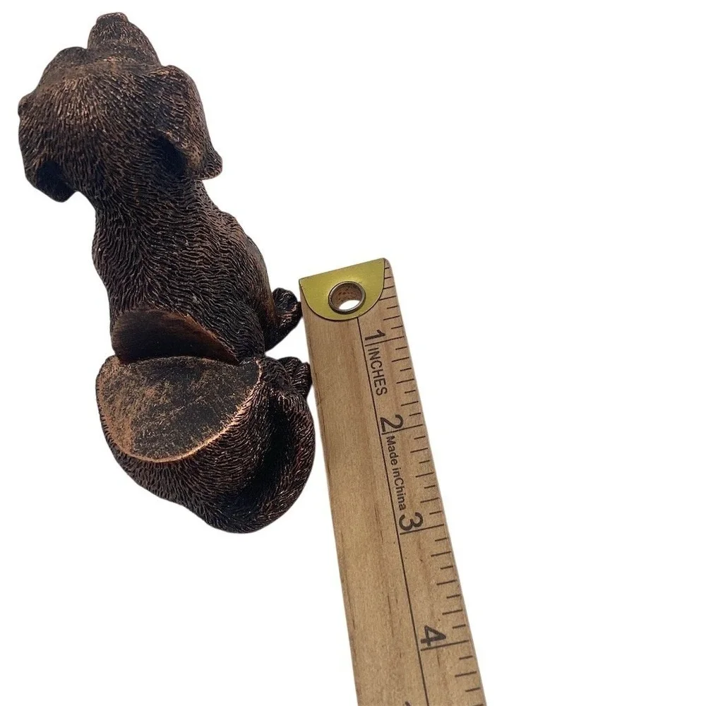 Sitting Labrador‎ Puppy Figurine Doorstop Paperweight Brown